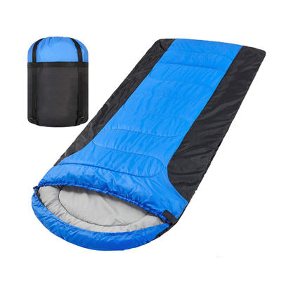 Portable Winter Envelope Sleeping Bag Outdoor Camping Waterproof with Drawstring hood